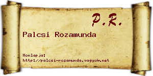 Palcsi Rozamunda névjegykártya